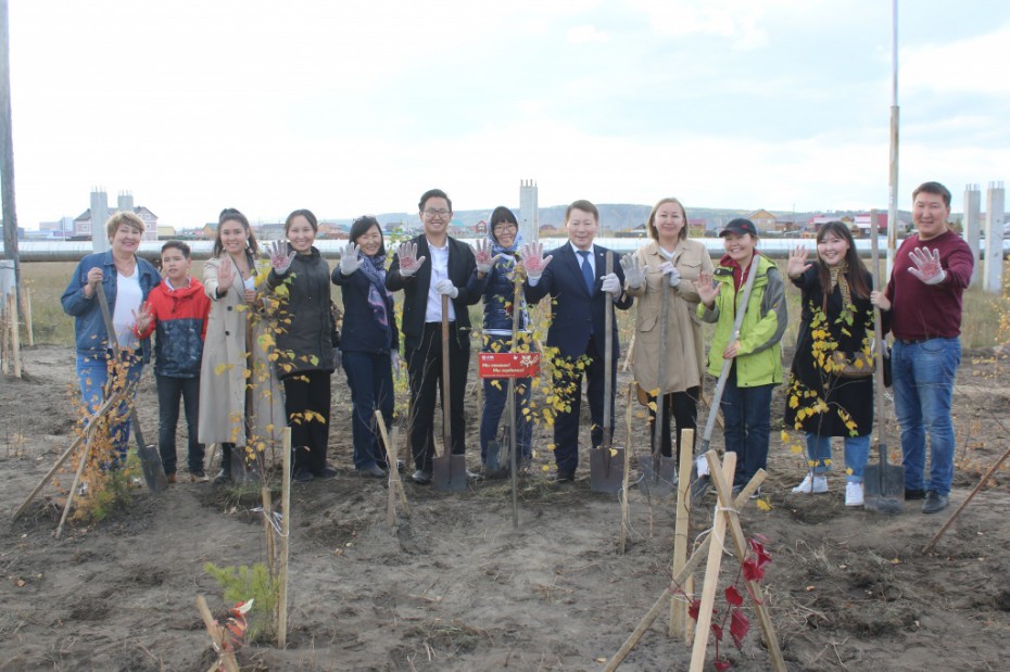 Волонтеры  посадили деревья в честь героев ВОВ на месте будущего парка Победы