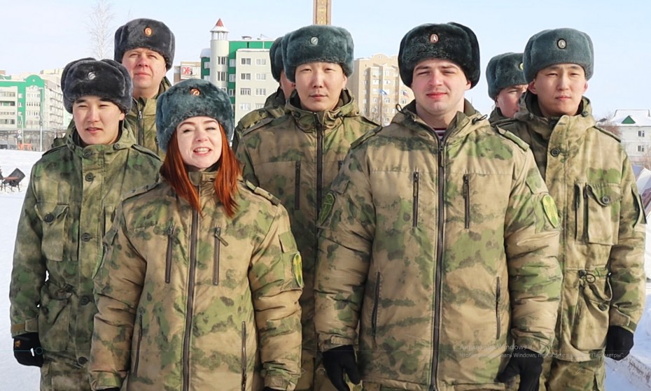 В Якутии личный состав тероргана Росгвардии принял участие в акции «Песни победы»