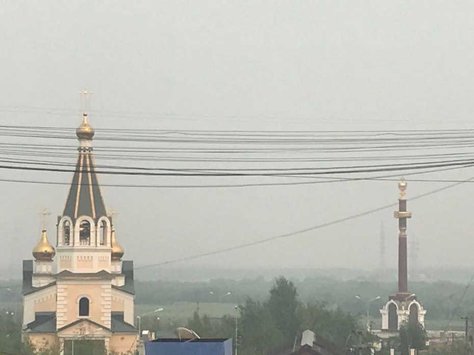 В Якутск ветер принес дым от лесных пожаров в соседних районах
