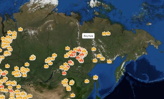 На территории Якутии действует 22 природных пожара
