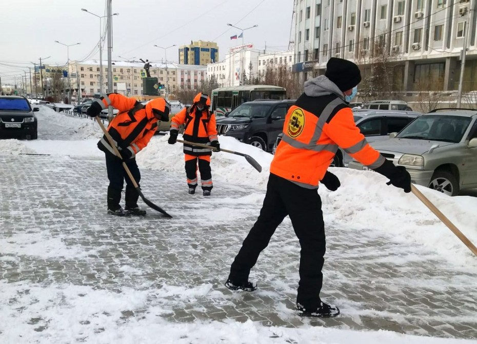 За неделю в Якутске выпало снега втрое больше нормы